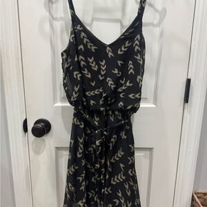 Black and Tan Patterned Women's Dress